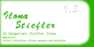 ilona stiefler business card